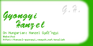 gyongyi hanzel business card